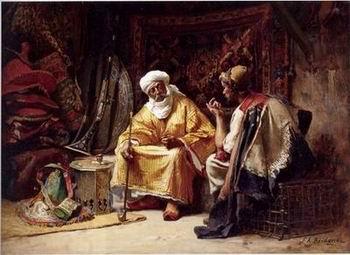 unknow artist Arab or Arabic people and life. Orientalism oil paintings 211